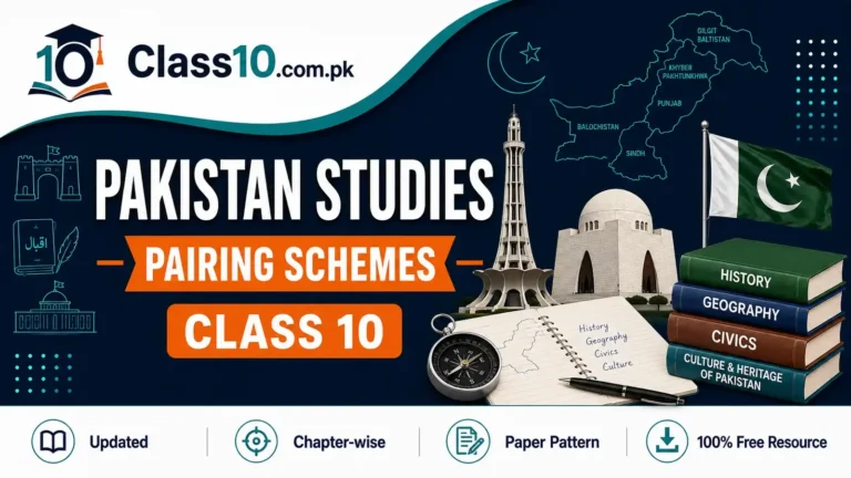 10th Class Pak Studies Pairing Scheme