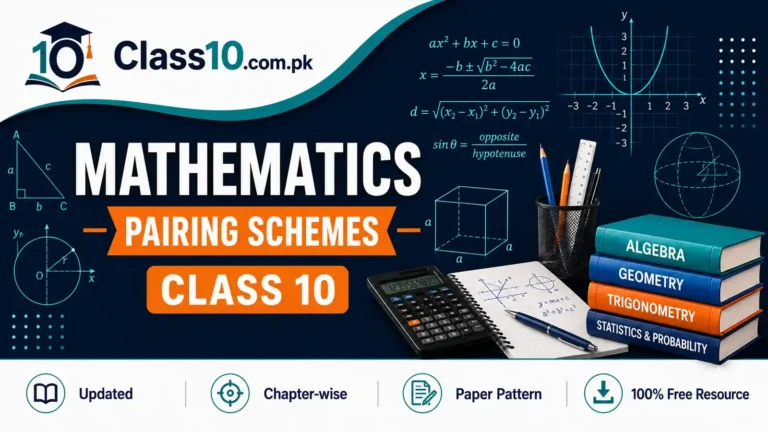 Class 10th Maths Pairing Scheme
